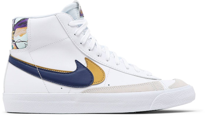 (Grade School) Nike Blazer Mid '77 SE 'Double Swoosh - White Gold Blue Void' DD1847-102 Buy (Grade School) Nike Blazer Mid '77 SE 'Double Swoosh - White Gold Blue Void' DD1847-102