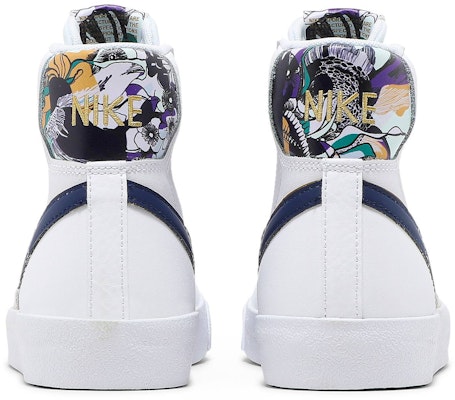(Grade School) Nike Blazer Mid '77 SE 'Double Swoosh - White Gold Blue Void' DD1847-102 Details for (Grade School) Nike Blazer Mid '77 SE 'Double Swoosh - White Gold Blue Void' DD1847-102