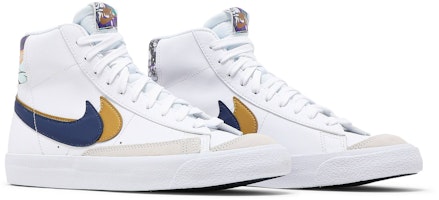 Nike Blazer Mid '77 SE GS 'Double Swoosh Putih Emas Biru Void' DD1847-102 Cheap Nike Blazer Mid '77 SE GS 'Double Swoosh Putih Emas Biru Void' DD1847-102
