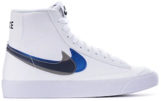 (Grade School) Nike Blazer Mid Next Nature 'Double Swoosh - White Hyper Royal' FD0690-100 (Grade School) Nike Blazer Mid Next Nature 'Double Swoosh - White Hyper Royal' FD0690-100