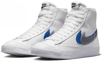 (大童款) 耐克 Blazer Mid Next Nature '双钩 - 白色超皇家蓝' FD0690-100 Lookbook (大童款) 耐克 Blazer Mid Next Nature '双钩 - 白色超皇家蓝' FD0690-100