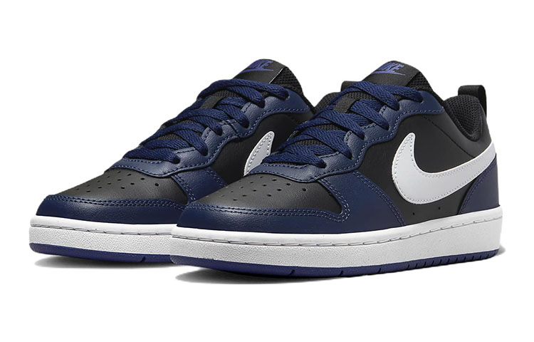 Lookbook (Nilai Sekolah) Nike Court Borough Low 2 'Midnight Navy Black' - Hitam Biru Tengah Malam BQ5448-404