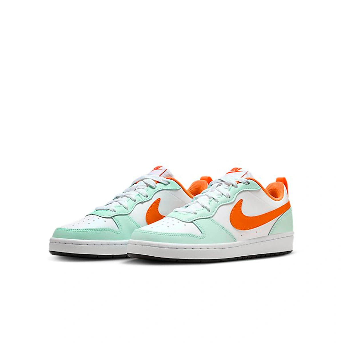 (Grade School) Nike Court Borough Low 2 'Mint Foam Safety Orange' FN3687-181