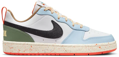(Grade School) Nike Court Borough Low 2 'White Alabaster Speckled' DX6052-101 (Grade School) Nike Court Borough Low 2 'White Alabaster Speckled' DX6052-101