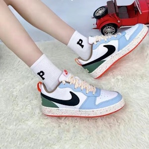 (Kanak-kanak) Nike Court Borough Low 2 'Putih Alabaster Bertompok' DX6052-101 Order (Kanak-kanak) Nike Court Borough Low 2 'Putih Alabaster Bertompok' DX6052-101