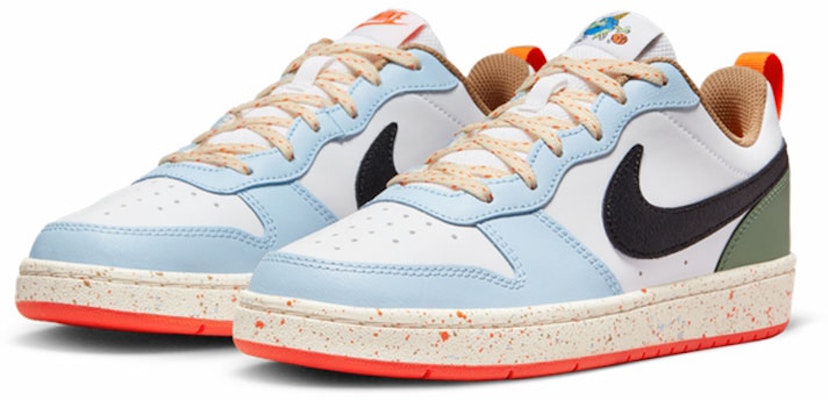 (Grade School) Nike Court Borough Low 2 'White Alabaster Speckled' DX6052-101 Details for (Grade School) Nike Court Borough Low 2 'White Alabaster Speckled' DX6052-101