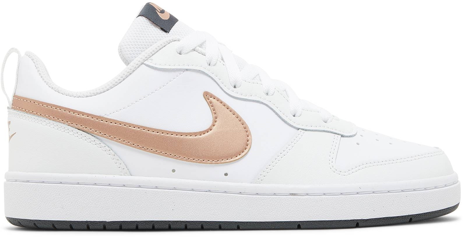 Nike court borough white sales gold