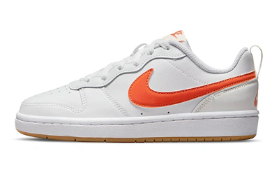 (Grade School) Nike Court Borough Low 2 'White Orange' BQ5448-114
