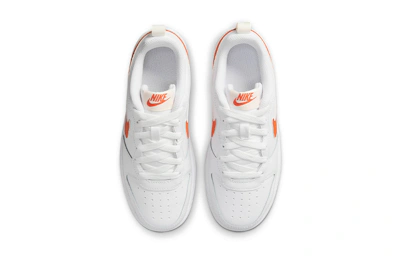 (Grade School) Nike Court Borough Low 2 'White Orange' BQ5448-114