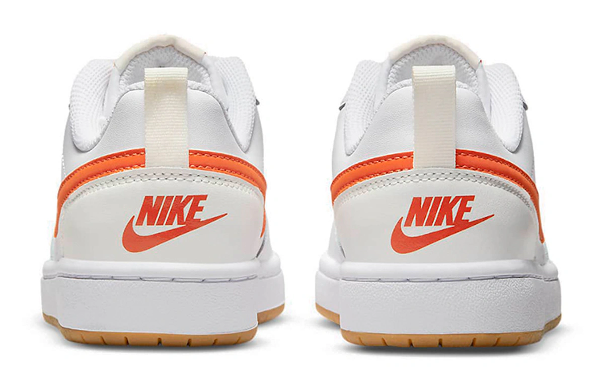 (Grade School) Nike Court Borough Low 2 'White Orange' BQ5448-114