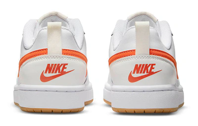 (Grade School) Nike Court Borough Low 2 'White Orange' BQ5448-114