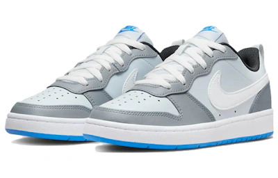 (Grade School) Nike Court Borough Low 2 SE 'Pure Platinum Photo Blue' BQ5448-019