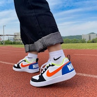 (Niños) Nike Court Borough Low 'Negro Naranja Azul' DV9113-181 Purchase (Niños) Nike Court Borough Low 'Negro Naranja Azul' DV9113-181