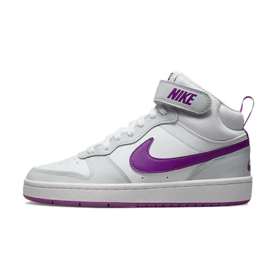 (GS) Nike Court Borough Mid 2 'Pure Platinum Vivid Purple'