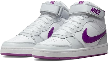 (Kanak-Kanak) Nike Court Borough Mid 2 'Pure Platinum Vivid Purple' CD7782-009 Lookbook (Kanak-Kanak) Nike Court Borough Mid 2 'Pure Platinum Vivid Purple' CD7782-009
