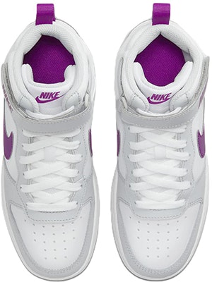 (Sekolah Dasar) Nike Court Borough Mid 2 'Pure Platinum Vivid Purple' CD7782-009 Shop (Sekolah Dasar) Nike Court Borough Mid 2 'Pure Platinum Vivid Purple' CD7782-009