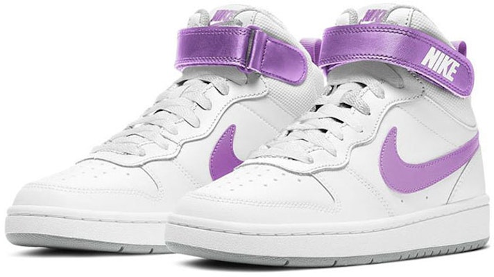 (小學) Nike Court Borough Mid 2 '白色 亮紫光' CD7782-103 Lookbook (小學) Nike Court Borough Mid 2 '白色 亮紫光' CD7782-103