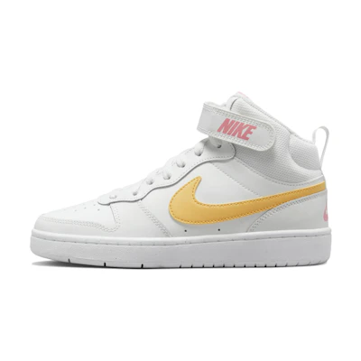 (GS) Nike Court Borough Mid 2 'White Topaz Gold'