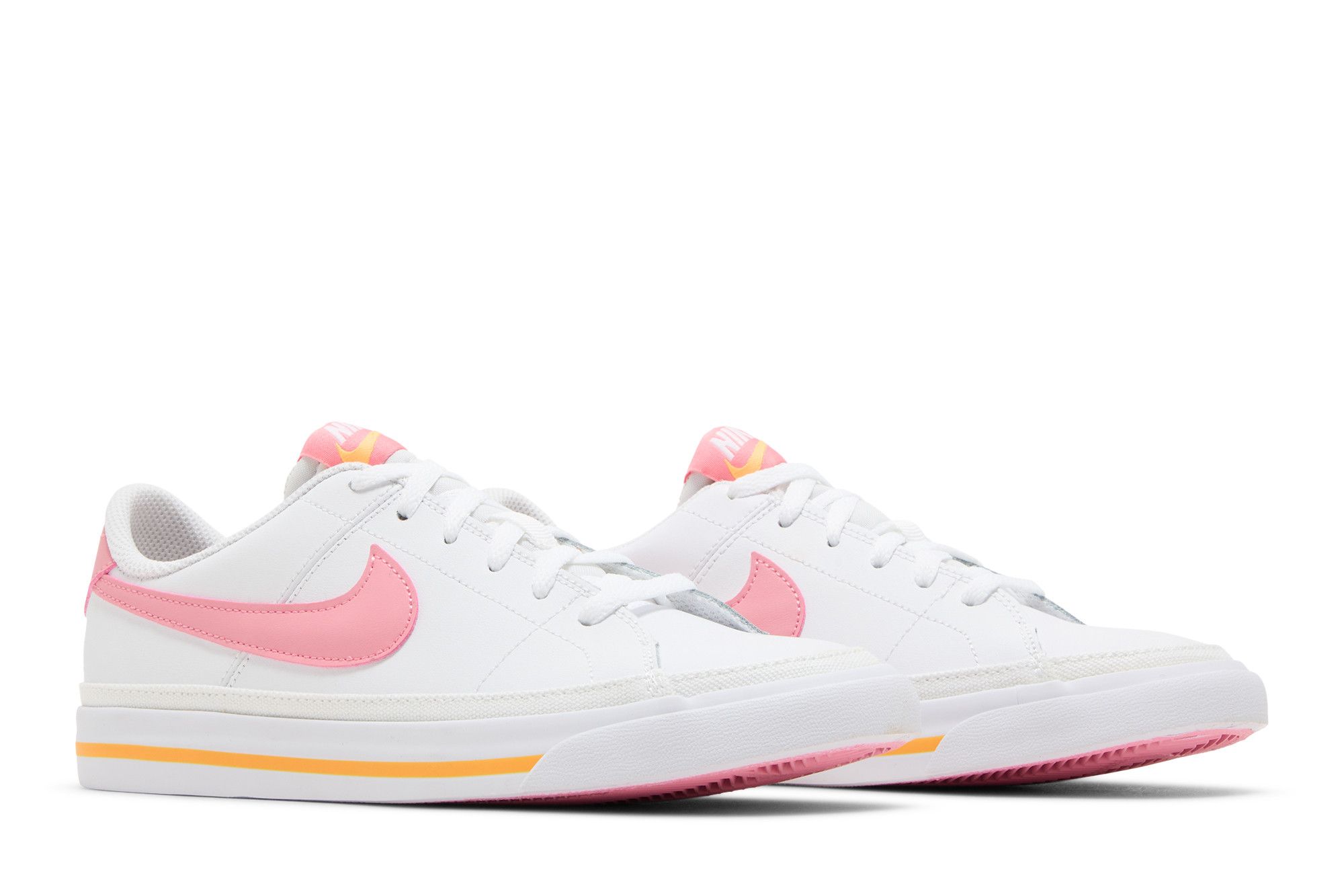 Cheap （小學）Nike Court Legacy「White Coral Chalk」DA5380-118