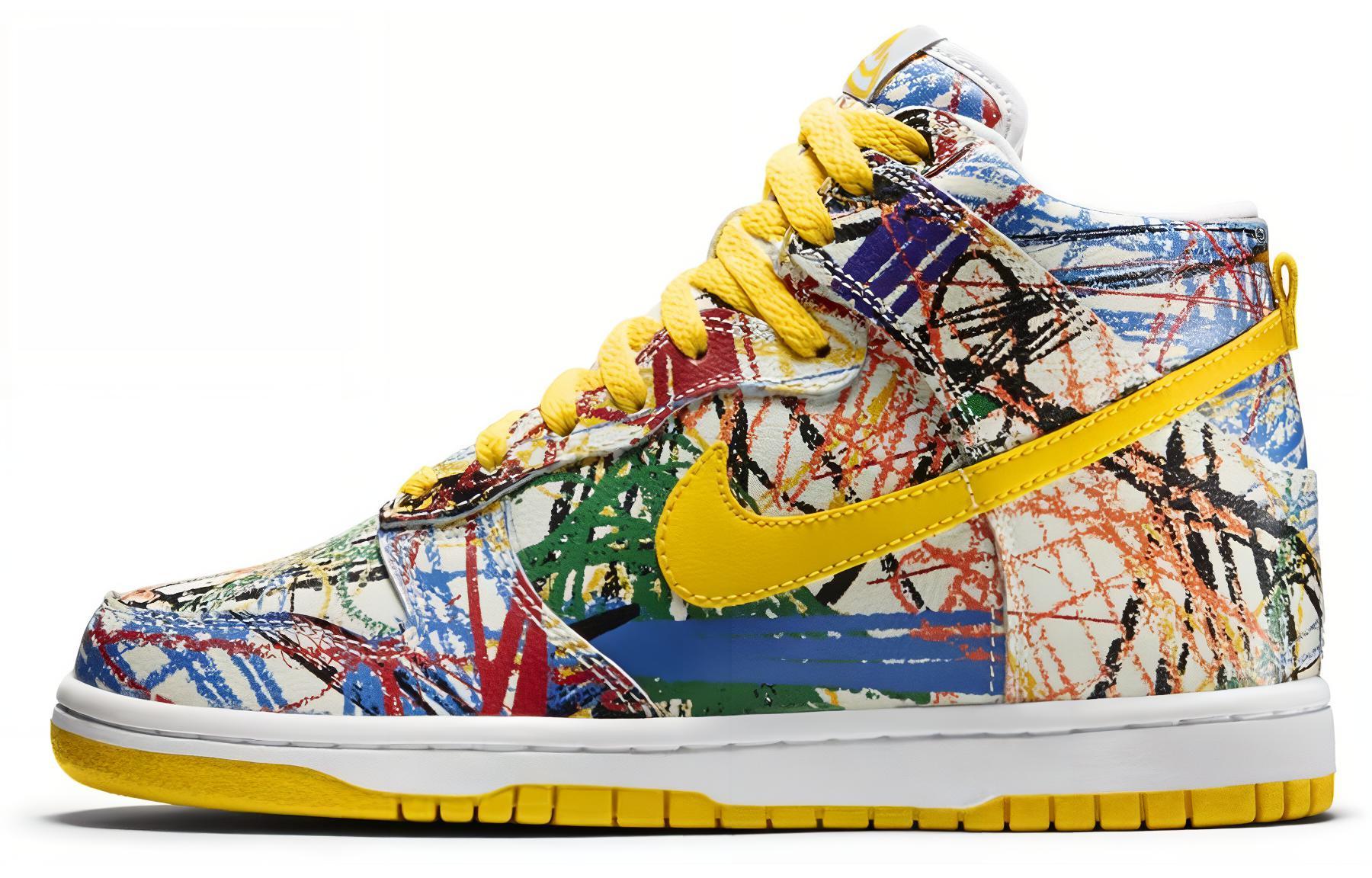 (Grade School) Nike Dunk Hi Premium QS 'Scribble' 728443-100
