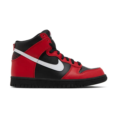 (GS) Nike Dunk High 'Black Red White'