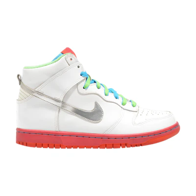 (GS) Nike Dunk High 'White Silver Cherry'