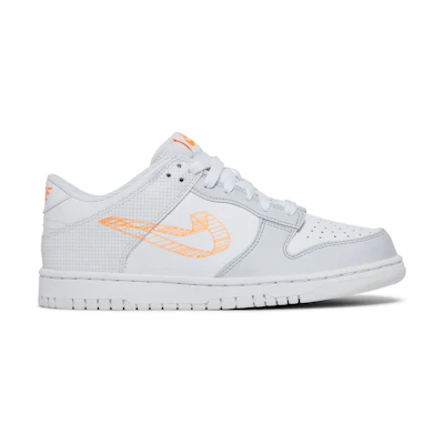 (GS) Nike Dunk Low '3D Swoosh Grey White Orange'