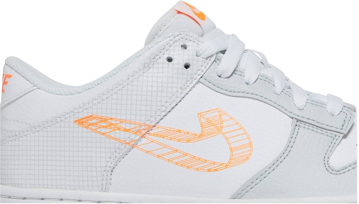 (Niños) Nike Dunk Low '3D Swoosh Gris Blanco Naranja' DR0171-100 Order (Niños) Nike Dunk Low '3D Swoosh Gris Blanco Naranja' DR0171-100