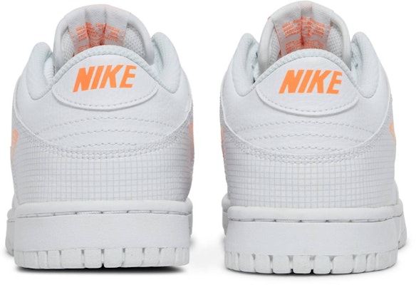 (Niños) Nike Dunk Low '3D Swoosh Gris Blanco Naranja' DR0171-100 Details for (Niños) Nike Dunk Low '3D Swoosh Gris Blanco Naranja' DR0171-100