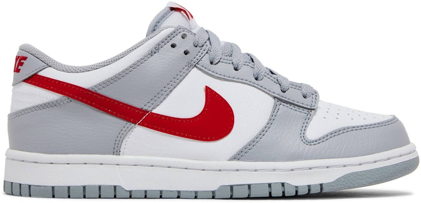 (Grade School) Nike Dunk Low 'Grey Red' DV7149-001 Buy (Grade School) Nike Dunk Low 'Grey Red' DV7149-001