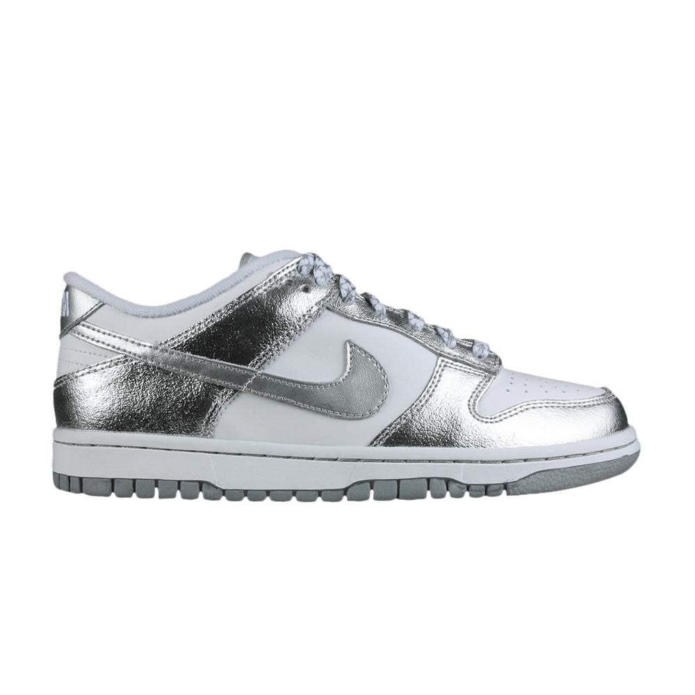 Buy (Grade School) Nike Dunk Low 'White Metallic Silver' 309601-105