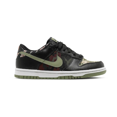(GS) Nike Dunk Low SE 'Black Multi-Camo'