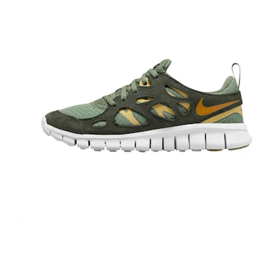(GS) Nike Free Run 2 'Oil Green Wheat Gold'