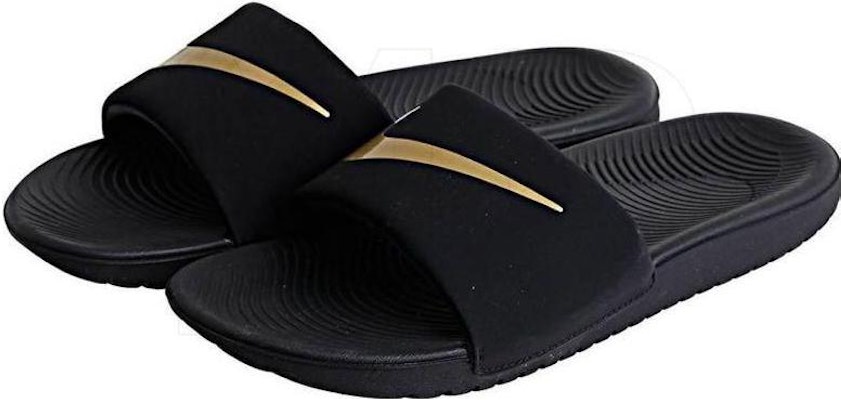 (Grade School) Nike Kawa Slide 'Black Gold' 819352-003 Lookbook (Grade School) Nike Kawa Slide 'Black Gold' 819352-003