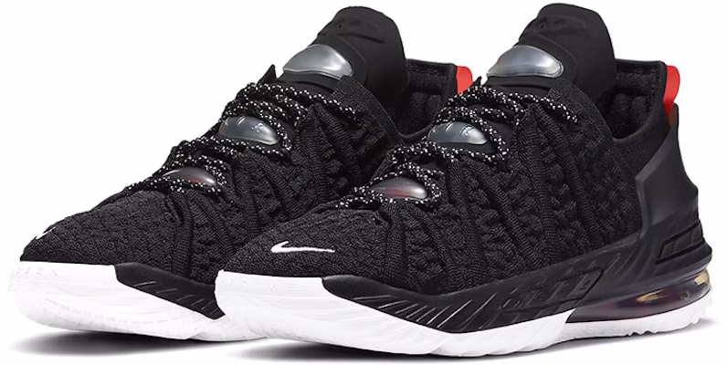(小学款) 耐克 LeBron 18 '黑色大学红' CW2760-001 Lookbook (小学款) 耐克 LeBron 18 '黑色大学红' CW2760-001