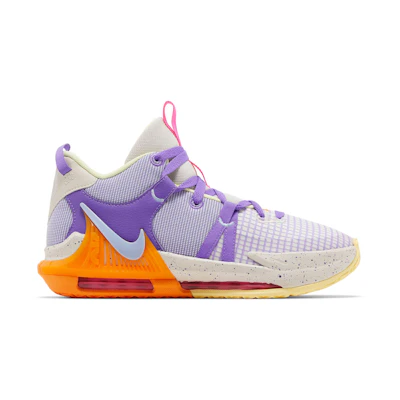 (GS) Nike LeBron Witness 7 'Action Grape Vivid Orange'