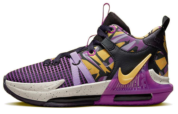 (Grade School) Nike LeBron Witness 7 SE 'Lakers Graffiti' FD0209-001