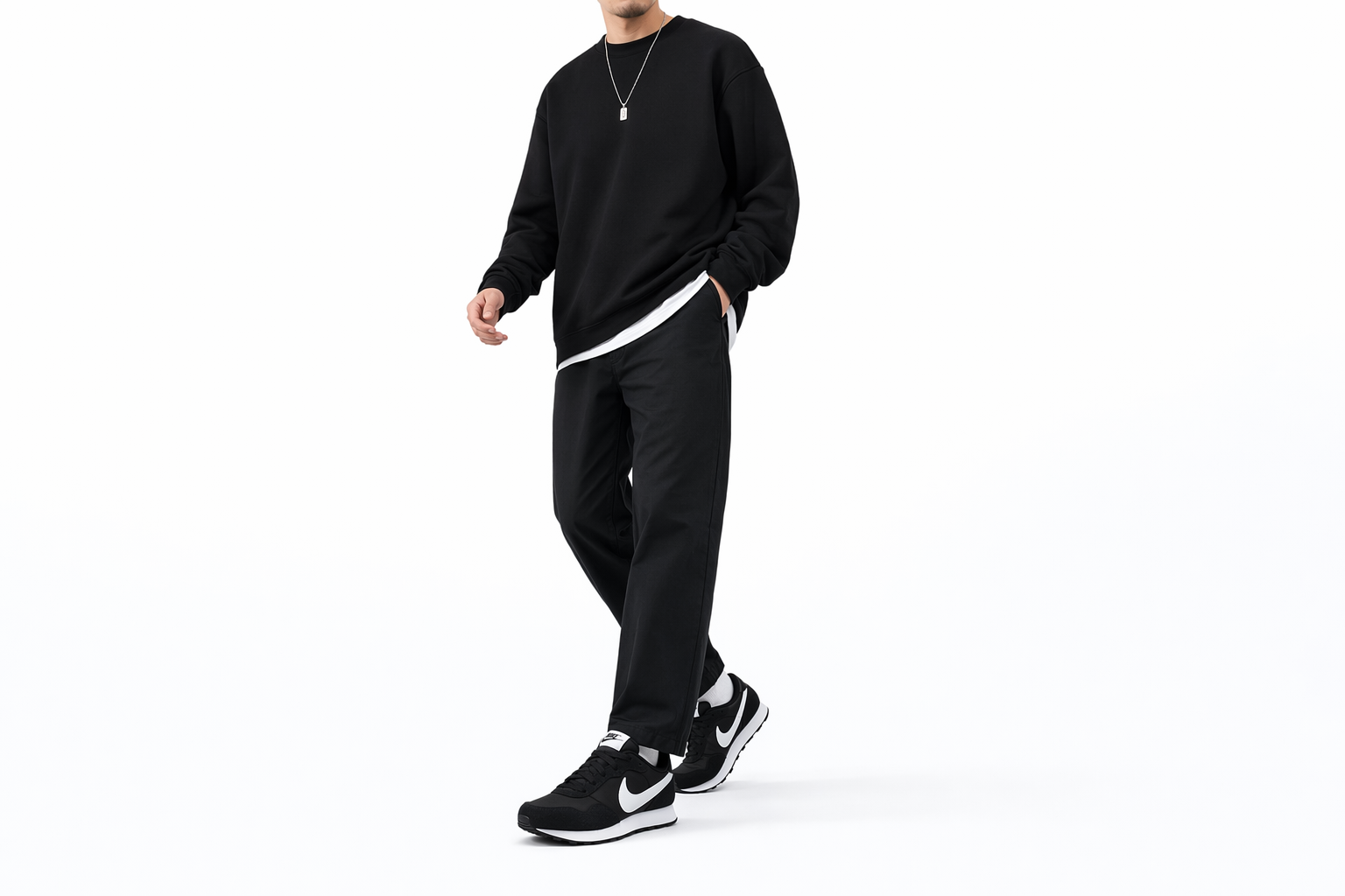 Order 나이키 MD 밸리언트 '블랙 화이트' (초등학생) CN8558-002