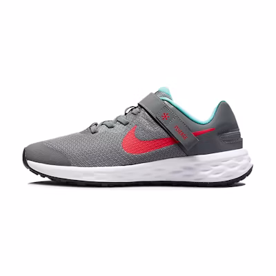 (GS) Nike Revolution 6 FlyEase 'Smoke Grey Siren Red'
