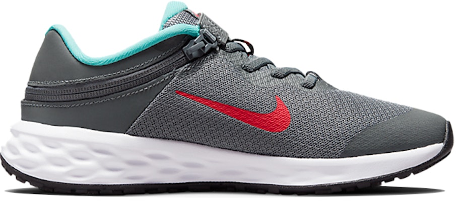 (Sekolah Dasar) Nike Revolution 6 FlyEase 'Abu Asap Merah Siren' DD1113-006 Order (Sekolah Dasar) Nike Revolution 6 FlyEase 'Abu Asap Merah Siren' DD1113-006