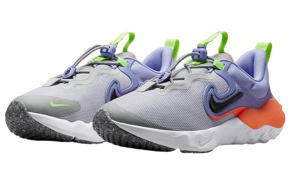 Lookbook (小童款) Nike Run Flow '极光灰紫光' DR0472-002