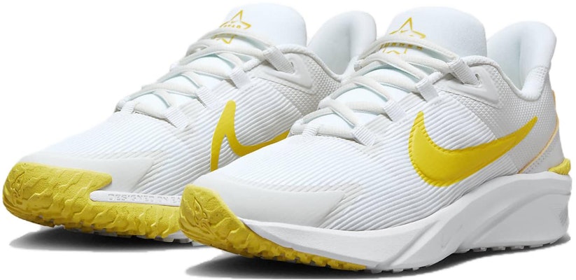 (Grade School) Nike Star Runner 4 'Summit White Opti Yellow' DX7615-101 Lookbook (Grade School) Nike Star Runner 4 'Summit White Opti Yellow' DX7615-101