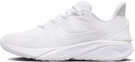 (Grade School) Nike Star Runner 4 'Triple White' DX7615-100 (Grade School) Nike Star Runner 4 'Triple White' DX7615-100