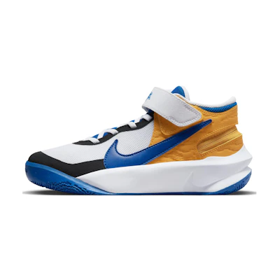 (GS) Nike Team Hustle D10 FlyEase 'White Game Royal'