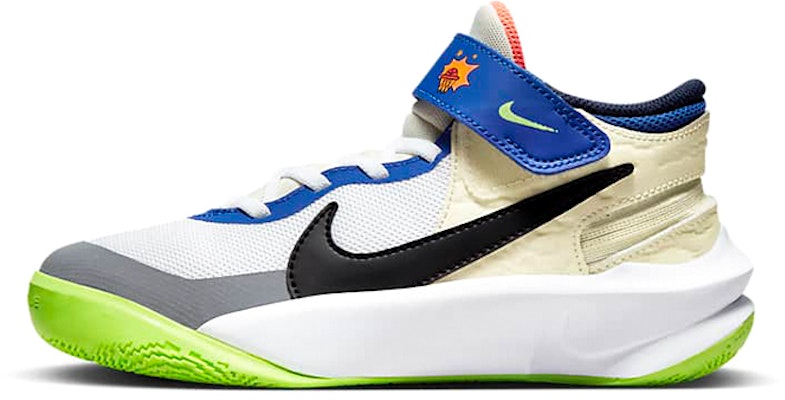 (Grade School) Nike Team Hustle D10 FlyEase 'White Multi-Color' FB1395-101 Buy (Grade School) Nike Team Hustle D10 FlyEase 'White Multi-Color' FB1395-101