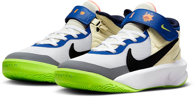 (Grade School) Nike Team Hustle D10 FlyEase 'White Multi-Color' FB1395-101 Lookbook (Grade School) Nike Team Hustle D10 FlyEase 'White Multi-Color' FB1395-101