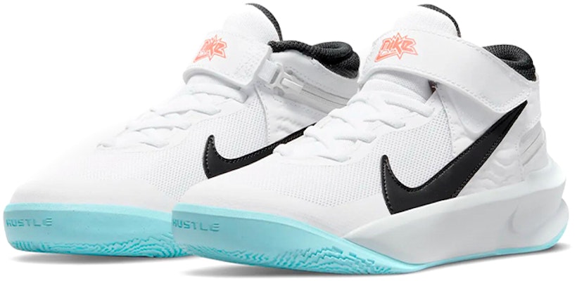 (Nilai Sekolah) Nike Team Hustle D10 FlyEase 'Putih Hitam Biru' DD7303-102 Lookbook (Nilai Sekolah) Nike Team Hustle D10 FlyEase 'Putih Hitam Biru' DD7303-102