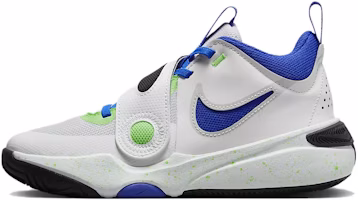 (Grade School) Nike Team Hustle D11 'Green Strike Racer Blue' DV8996-101 (Grade School) Nike Team Hustle D11 'Green Strike Racer Blue' DV8996-101