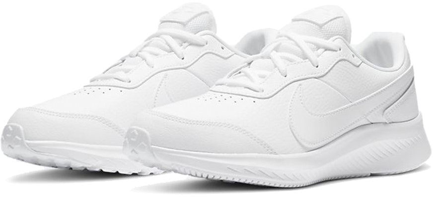 (Nike Bambini) Nike Varsity Leather ''Triple White'' CN9146-101 Shop (Nike Bambini) Nike Varsity Leather ''Triple White'' CN9146-101