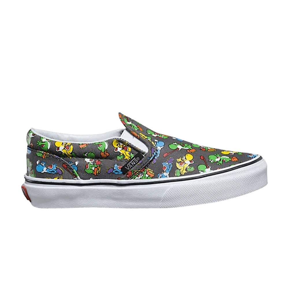(Grade School) Nintendo x Vans Classic Slip-On 'Yoshi Pewter' VN0004J2K5B